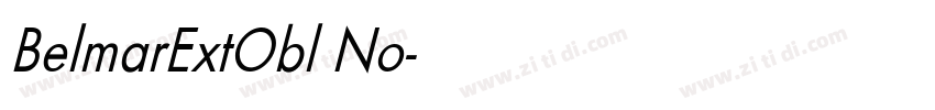 BelmarExtObl No字体转换
